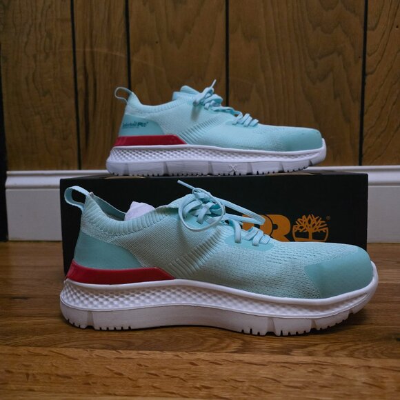 Timberland PRO Women's Serta Slip-On Light Blue Sneakers W Composite Safety Toe - Picture 2 of 11